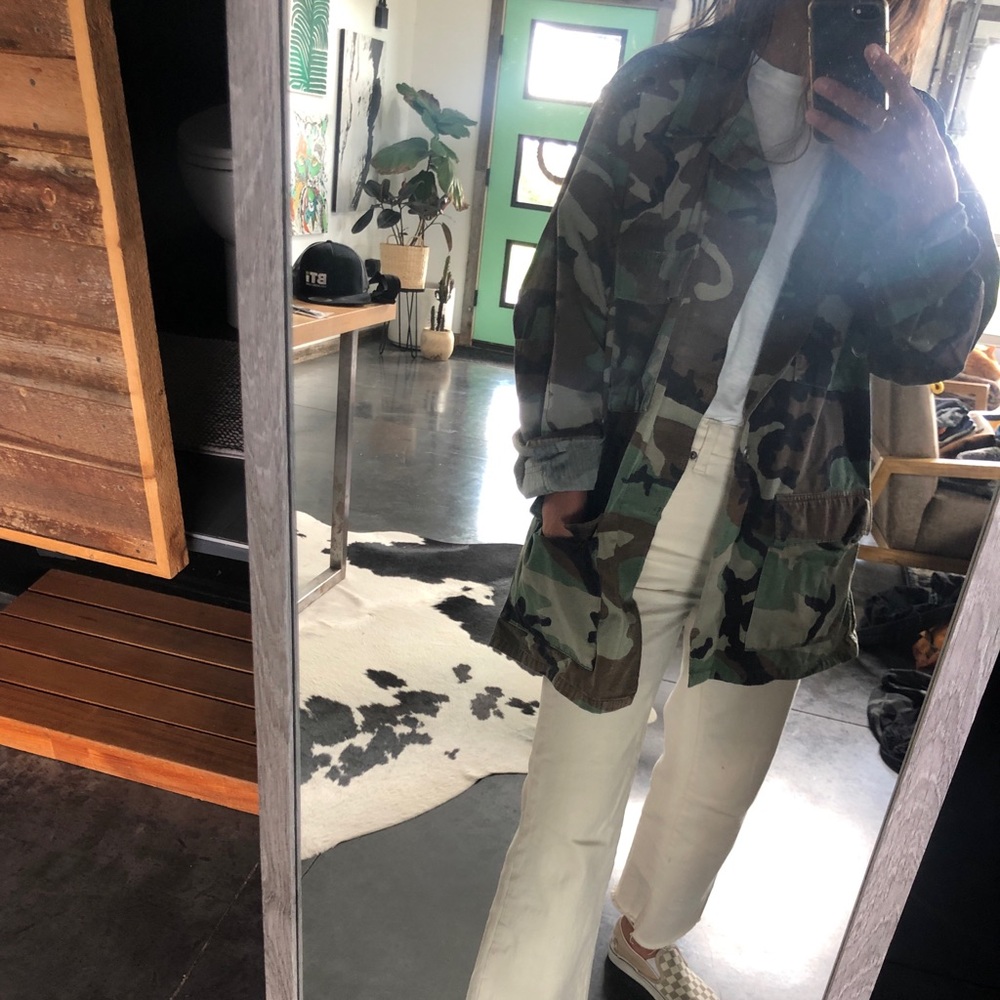 VINTAGE Mens Utility Army Coat
